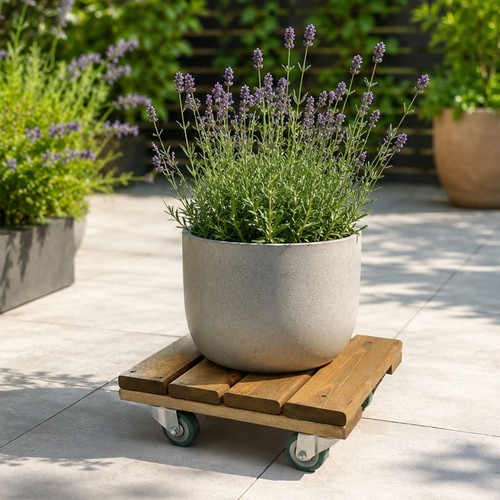 Heavy duty plant pot - heavy, caddy