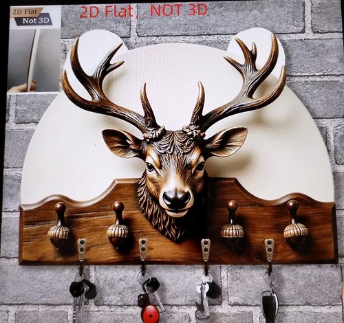 Mounted stag head - head, 2d