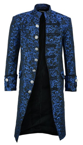 Renaissance men blue brocade - men's,