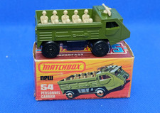 Matchbox Superfast  MB54, Personnel Carrier,  Military green. Near mint boxed