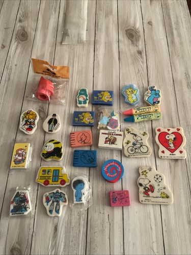 Vintage novelty erasers - vintage, tv