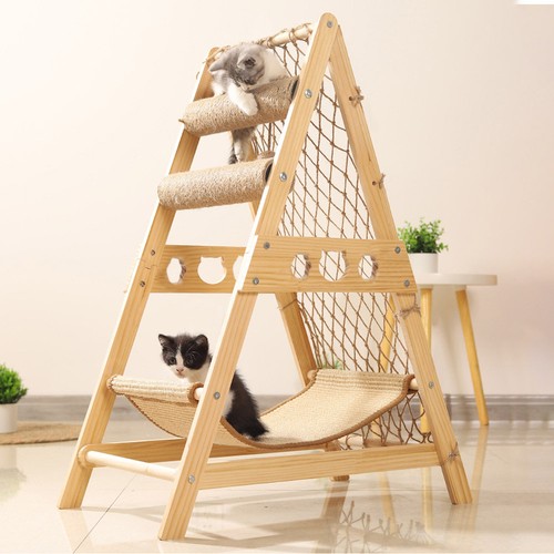 Wooden cat tree - wooden, with