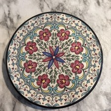 Ceraplat small Collecter Art Plate Floral Design Hand Made