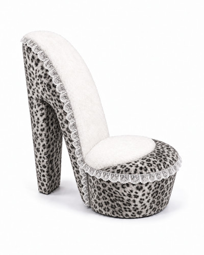 Grey snow leopard - snow,