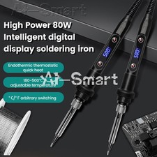 80W High Power Digital LCD Electric Soldering Iron DIY Adjustable Temperature UK