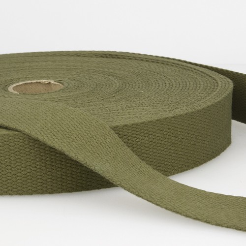 Khaki 100 cotton webbing - cotton,