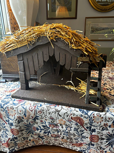Vintage wooden nativity - vintage, scene