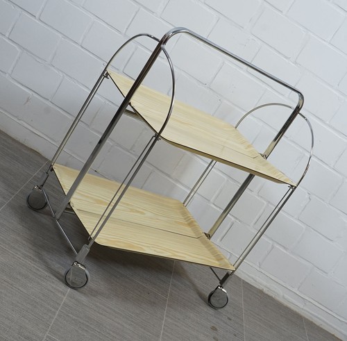 Chrome dinette folding table - chrome,