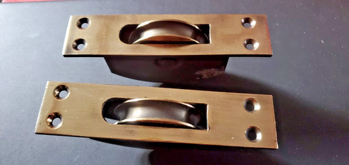 Vintage pair brass sash - pair,