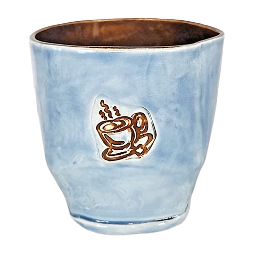 Handcrafted glazed sky blue - sky,