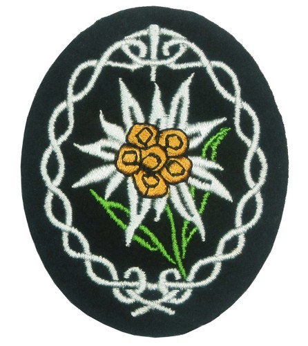 Cloth edelweiss badge ww2 - badge,