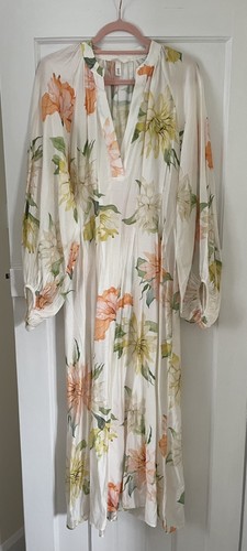 Floral maxi kaftan dress s - floral,
