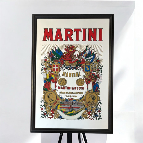 Martini style wooden - martini, framed