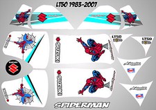 suzuki lt50 quad graphics stickers decals lt 50 laminated spiderman white