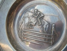 London 1972 Sterling Silver Plate / Dish With Horse Racing Interest GARRARD
