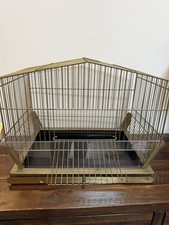 Vtg Gold Metal Bird Cage Mid