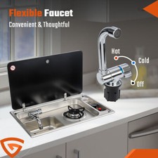 RV SINK & HOB SINGLE BURNER