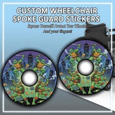 Wheelchair Spoke Guard Sticker Kit | Optional Spoke Guards | Durable Vinyl Wheel