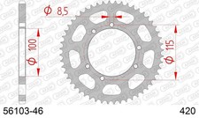 AFAM Steel Rear Sprocket to