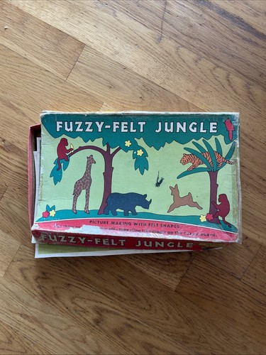 Vintage fuzzy felt - felt, jungle