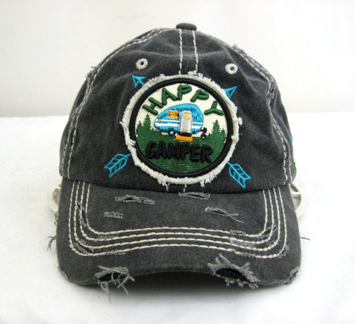 Happy camper embroidered - happy,
