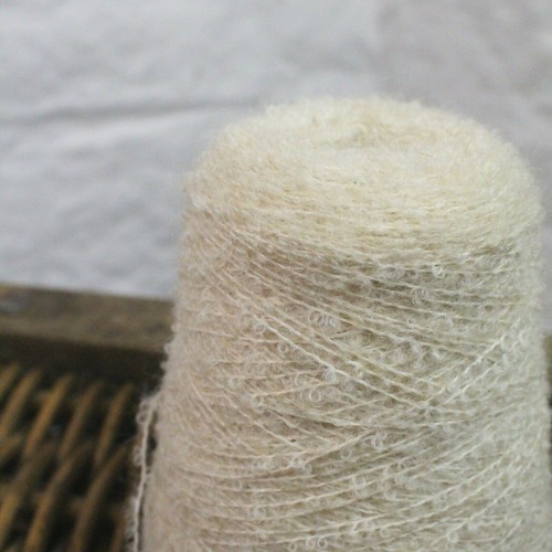 600g ecru mohair loop wool - ecru,