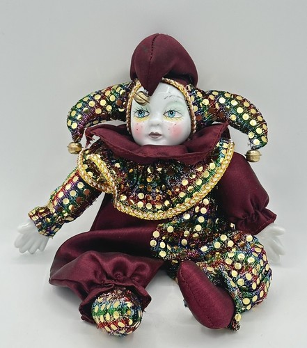 Vntg porcelain clown jester - vntg,