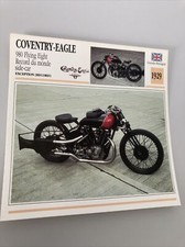 Coventry Eagle 980 Flying Eight 1929 Collectible Motorcycle Card Atlas UK