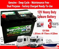 12V 85AH Leisure Battery SuperBatt CB85 Leisure Caravan & Marine Boat Range