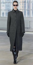 ZARA ZW COLLECTION MANTECO WOOL BLEND COAT GREY FW24/25 SIZES S REF 9845/715