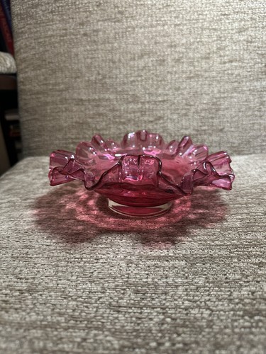 Lovely cranberry ruffled - a,