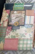 Dorma Supreme Curtains Romany Olive Patchwork Floral NEW VTG