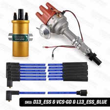 Ford Essex V6 Electronic Distributor Viper Gold Sports Coil Blue 8mm HT Leads