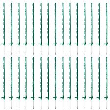 Electric Fence Poly Posts Plastic Poles Horse Paddock Line Tape, Green 30 x 4ft