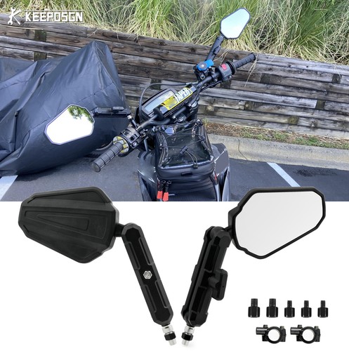 Foldable side mirrors black - 2x,