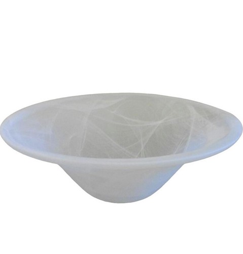 30cm white bowl - white, glass