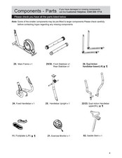 Spare Parts for Opti Magnetic 2 in 1 Cross Trainer and Exercise Bike - 4239