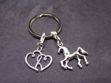 Horse Keyring & Hearts -