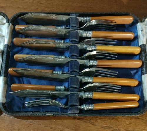 Vintage epns fish cutlery - epns,