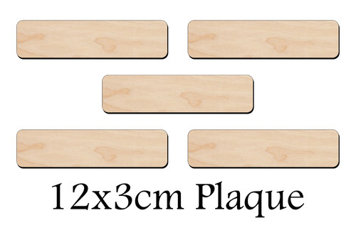 Wooden rectangle shape 12x3cm - rectangle,