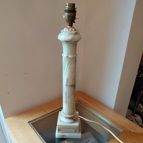 Vintage onyx table lamp 17in - table,