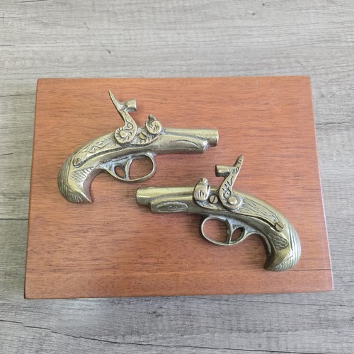 Brass antique pistol - antique, gun