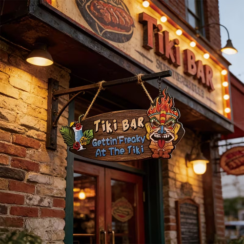 Bar wooden wall decoration - bar,