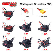 SURPASSHOBBY ESC 150A 80A 120A 35A 45A 60A Waterproof for 1/8 1/10 1/12 RC Car