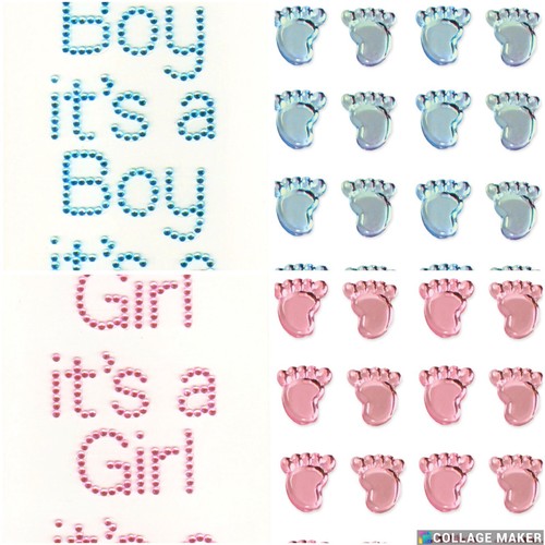 Baby shower gem stickers - shower, a