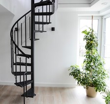 SV Spiral Staircase Black 120cm modern elegant small stairs