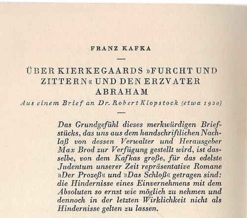 Franz kafka kierkegaard s - kafka, on