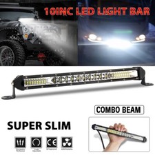 10'' inch Slim LED Work Light Bar Combo Spot Flood Driving Off Road SUV Boat ATV
