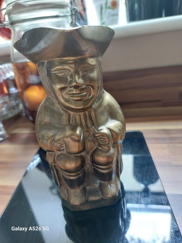 Antique brass toby - toby, jug