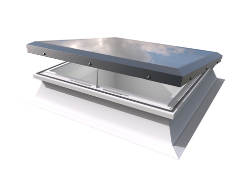 Flat roof glass pane window - roof,